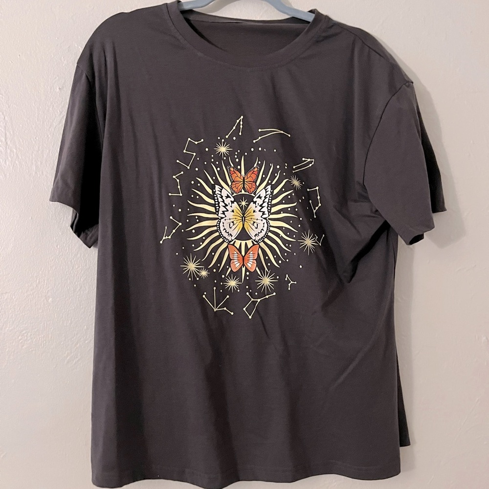 Oversized shirt with butterfly